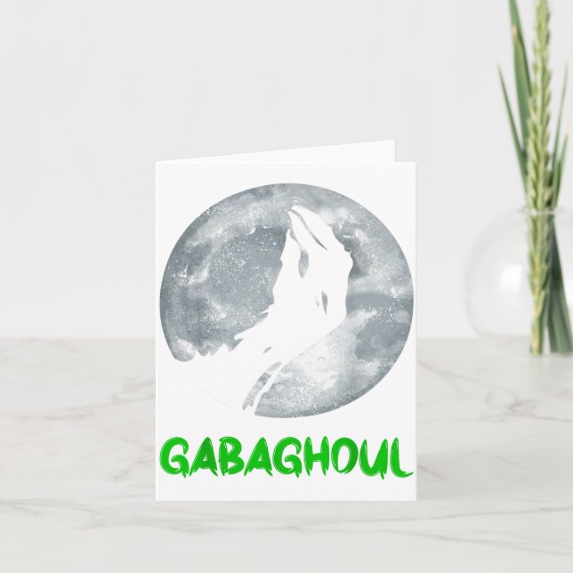 Gabaghoul Funny Hand Moon Bigfoot Santa Christmas  Karte (Vorderseite)