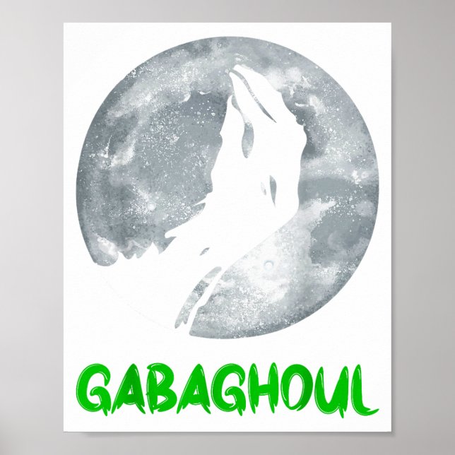 Gabaghoul Funny Hand Moon Bigfoot Santa Christmas  Poster (Vorne)