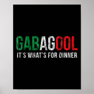 Gabagool Cacola Fleischliebhaber New Jersey Italie Poster