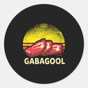 Gabagool Cacola Fleischliebhaber New Jersey Italie Runder Aufkleber
