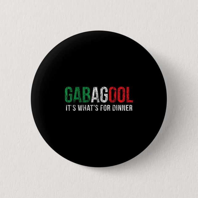 Gabagool Cacola Meat Lover New Jersey Italian Gift Button (Vorderseite)