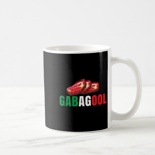 Gabagool Cacola Meat New Jersey Italian Pride Gift Kaffeetasse (Rechts)