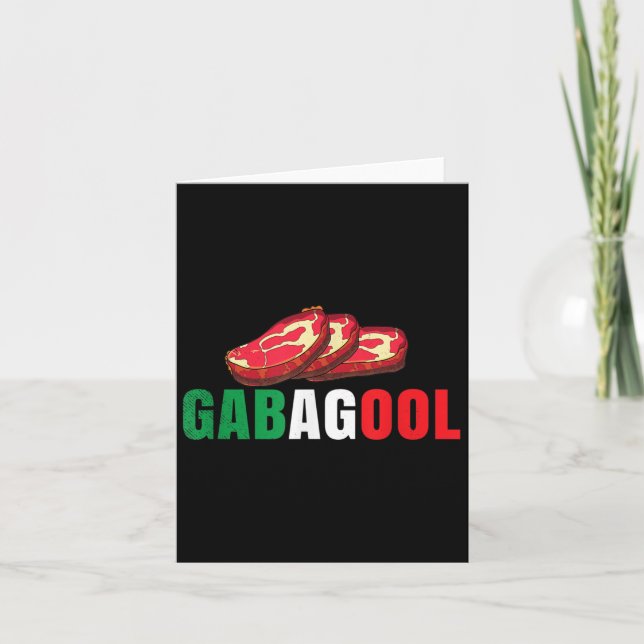 Gabagool Cacola Meat New Jersey Italian Pride Gift Karte (Vorderseite)