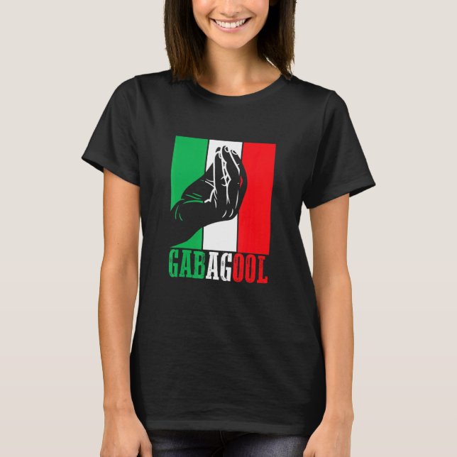 Gabagool italienisches amerikanisches Fleisch mit  T-Shirt (Vorderseite)