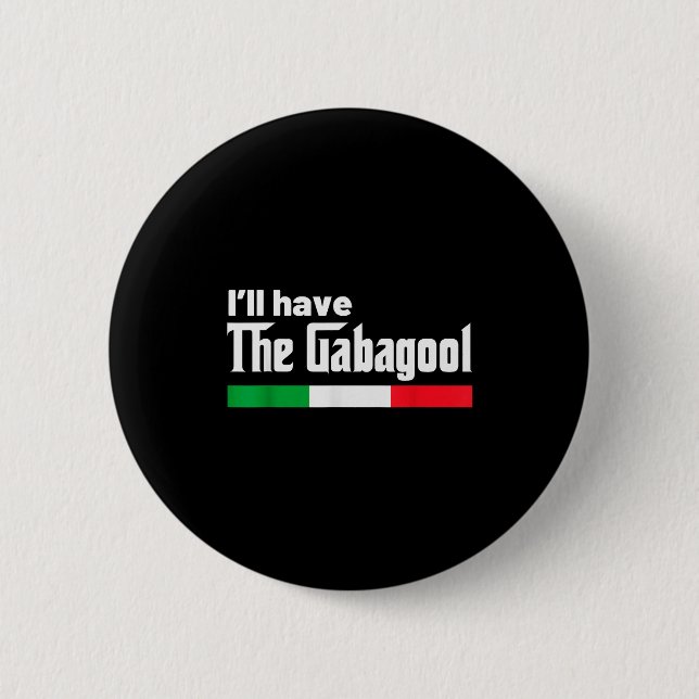 Gabagool Italy For Italians Cacola Nj New Jersey  Button (Vorderseite)