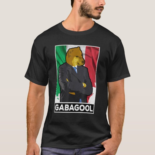 Gabagool Shiba Dog Man Italienischer Slang Gabagoo T-Shirt (Vorderseite)