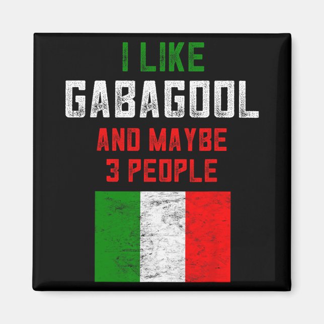 Gabagool Shirt Men New Jersey Meat Lover Italian C Magnet (Vorne)