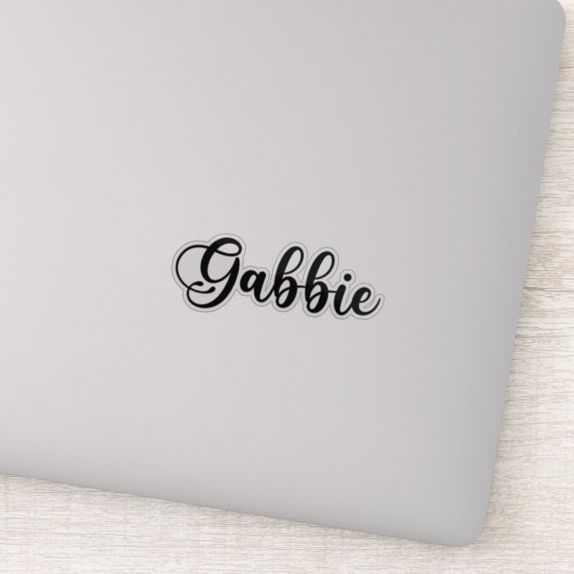 Gabbie Name - Handgeschriebene Kalligrafie Aufkleber (Detail)