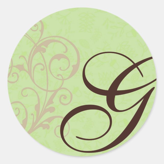 Gabby Monogram Sticker (Vorderseite)