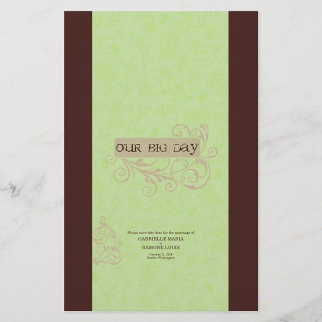 Gabby Save the Date Candybar Wrappers (Vorderseite)