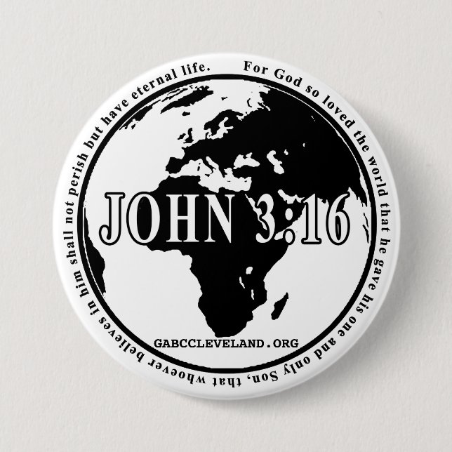GABC John 3:16 Rundschreiben-Button Button (Vorderseite)