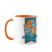 Gabe Buchstabe G Wappen orange aquamarine Bezeichn