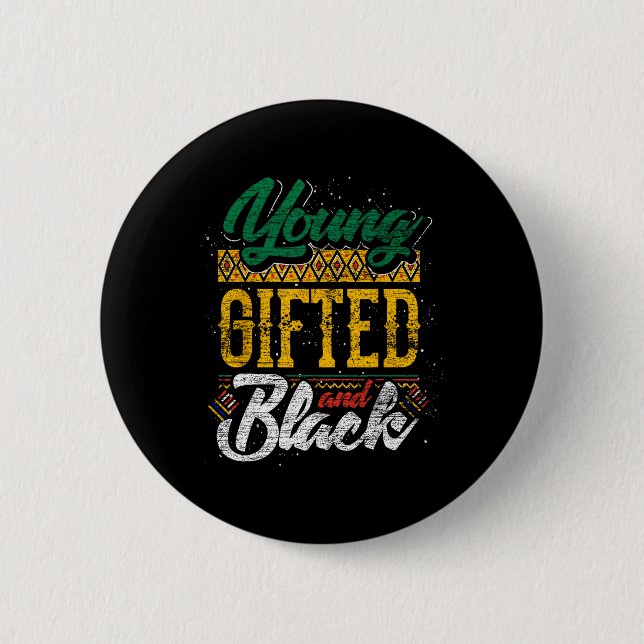 Gabe und schwarze Geschichte Monat Afrika Amerika Button (Vorderseite)