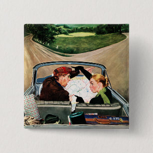 Gabel auf der Straße Button