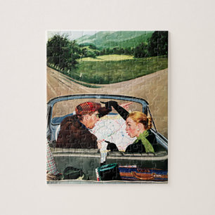 Gabel auf der Straße Puzzle