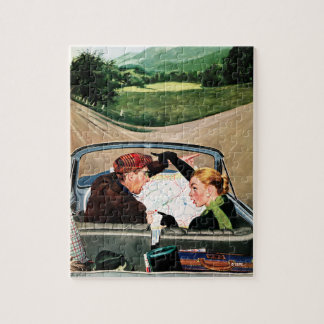 Gabel auf der Straße Puzzle