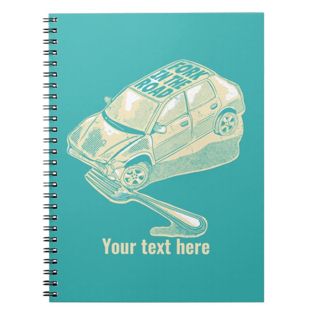 Gabel im Straßenverkehrsunfall Notizblock (Vorderseite)