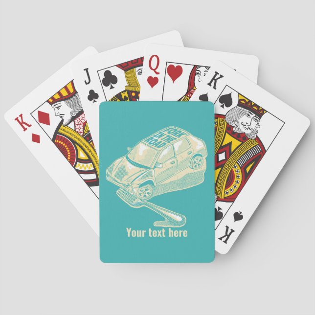 Gabel im Straßenverkehrsunfall Spielkarten (Rückseite)