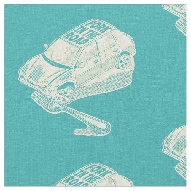 Gabel im Straßenverkehrsunfall Stoff (Nahaufnahme)