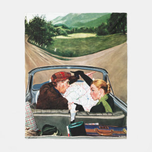 Gabel in der Straße Fleecedecke