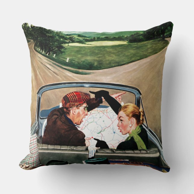 Gabel in der Straße Kissen (Vorderseite)