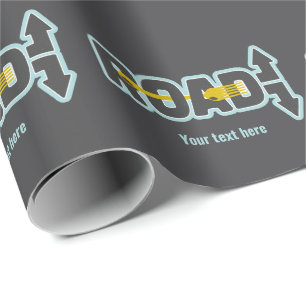 Gabel in der Straße typografische Kunst Geschenkpapier