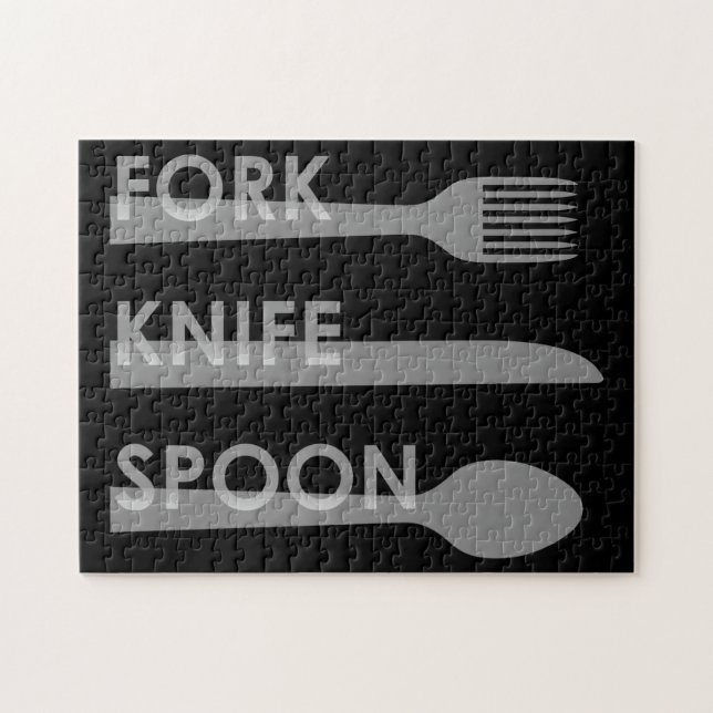 Gabel Messer Löffel Puzzle (Horizontal)