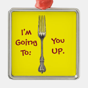 Gabel Silbernes Ornament