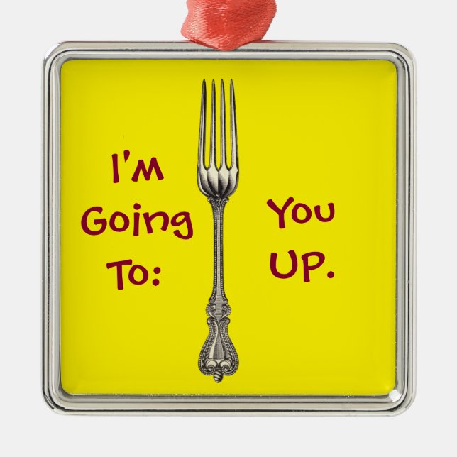 Gabel Silbernes Ornament (Vorne)