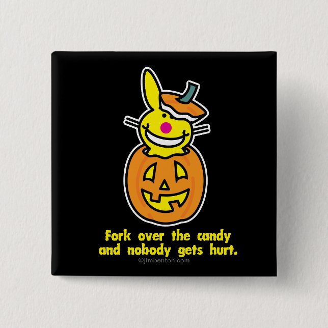 Gabel über der Süßigkeit Button (Vorderseite)