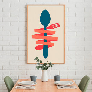 Gabel und Löffel Poster