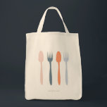 Gabel und Spoon Tote Bag Tragetasche<br><div class="desc">Design und Illustration von Katherine Elliott. // www.RiveGaucheCraft.com</div>