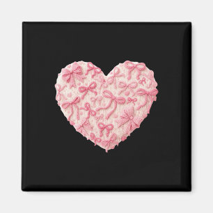 Gabelhaken-Garn-Häkeln-Valentins-Herz-Rosa-Herz Magnet