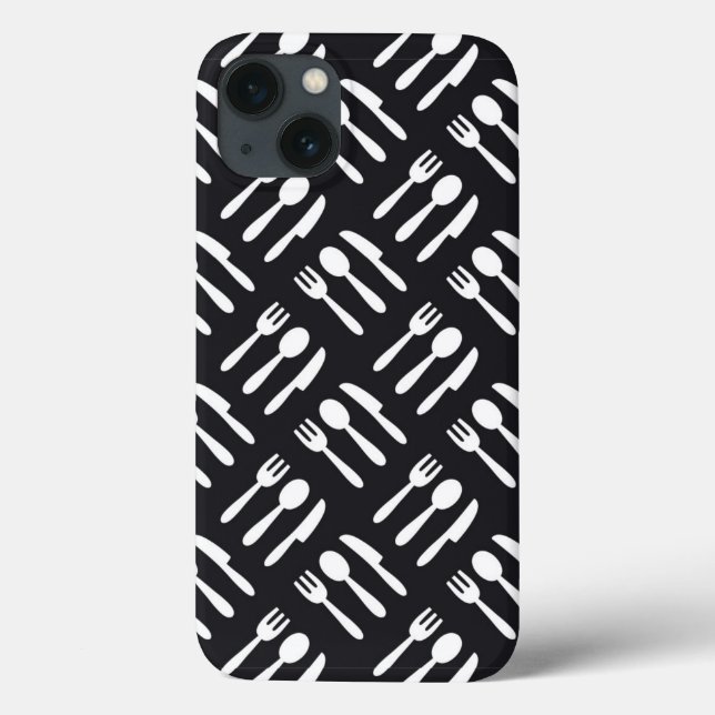 Gabellöffel-Messermuster Case-Mate iPhone Hülle (Rückseite)