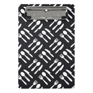 Gabellöffel-Messermuster Mini Klemmbrett