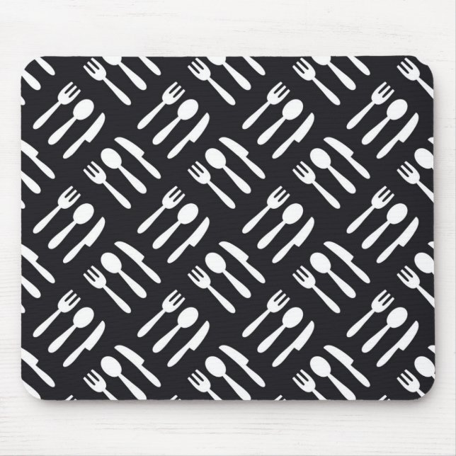 Gabellöffel-Messermuster Mousepad (Vorne)