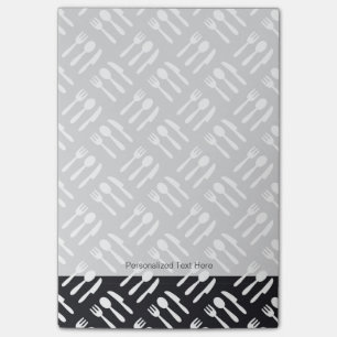 Gabellöffel-Messermuster Post-it Klebezettel