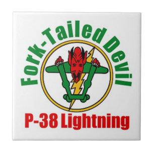 Gabelschwanz-Teufel P-38 Fliese