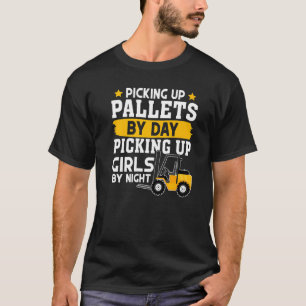 Gabelstapler-Betreiber, die Paletten täglich abhol T-Shirt