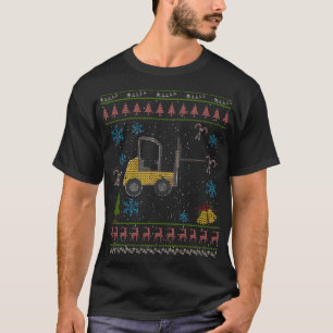 Gabelstapler-Betreiber-Weihnachtshässliches T-Shirt