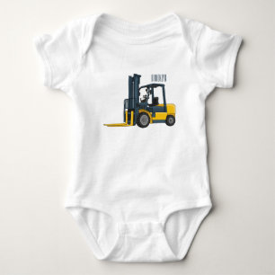 Gabelstapler-Cartoon Baby Strampler