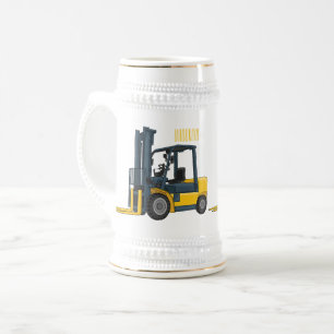 Gabelstapler-Cartoon Bierglas