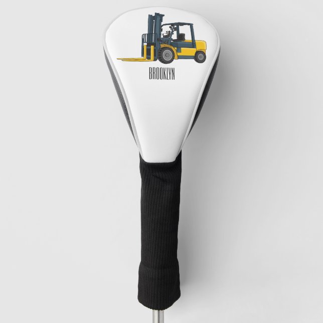 Gabelstapler-Cartoon Golf Headcover (Vorderseite)