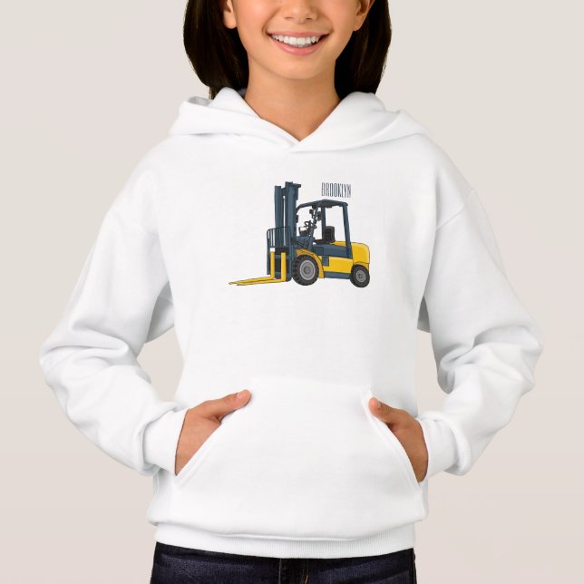 Gabelstapler-Cartoon Hoodie (Vorderseite)