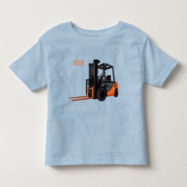 Gabelstapler-Cartoon Kleinkind T-shirt (Vorderseite)