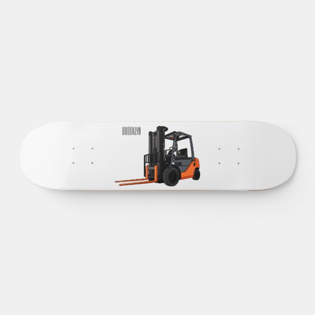 Gabelstapler-Cartoon Skateboard (Horizontal)