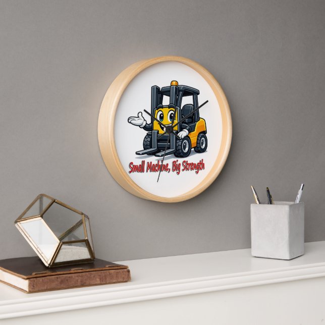 Gabelstapler Cartoon Wanduhr Lager Geschenk (Büro)