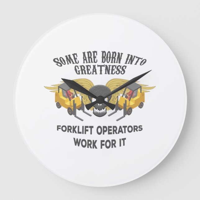 Gabelstapler Große Wanduhr (Vorderseite)