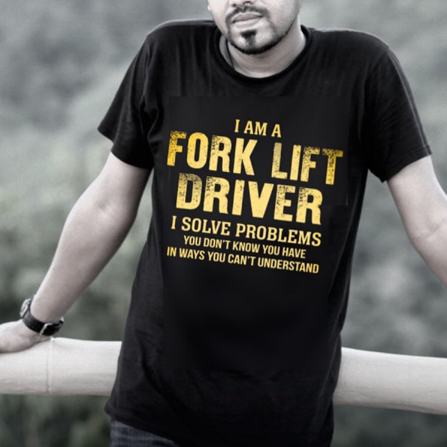 Gabelstapler Ich löse Probleme T-Shirt (Von Creator hochgeladen)