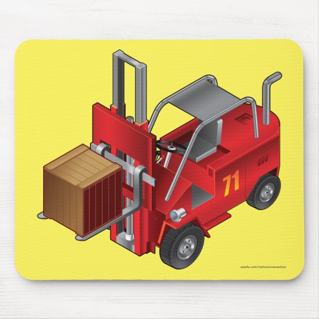 Gabelstapler, Kinder Palettenstaplerdesign Mousepad (Vorne)